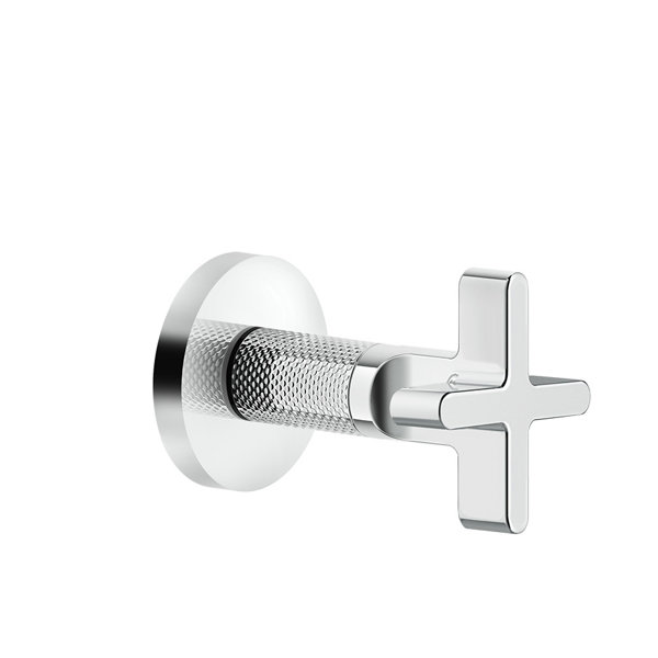 Gessi Inciso ready-mounted set 3/4 shut-off valve for concealed body, X handle, 58363