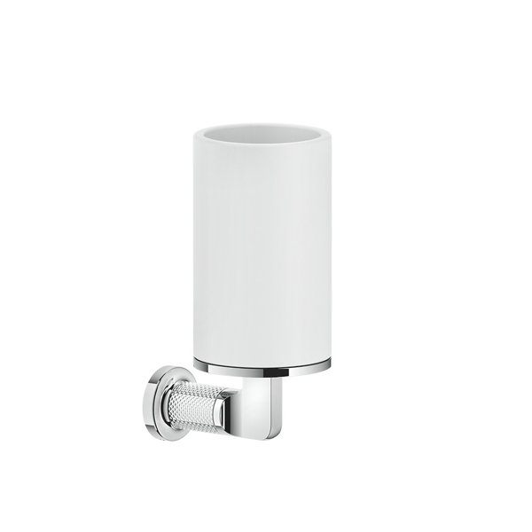 Gessi Inciso cup holder for wall mounting, with fixed cup matt white, 58507