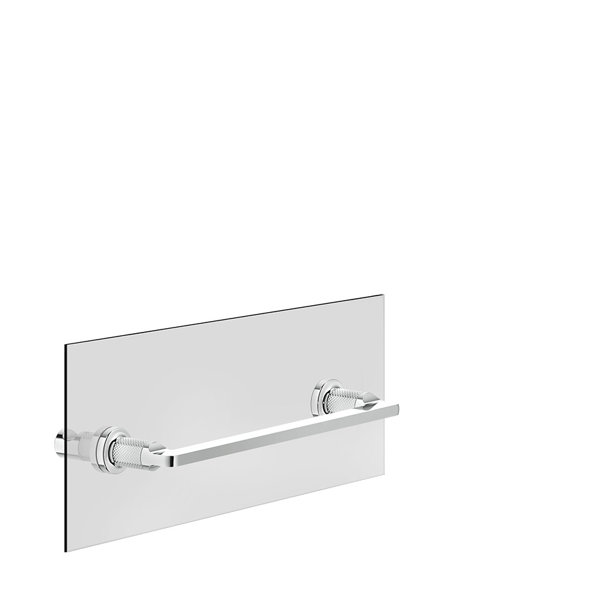 Gessi Inciso towel rail 300 mm, mounting on glass wall, 58613