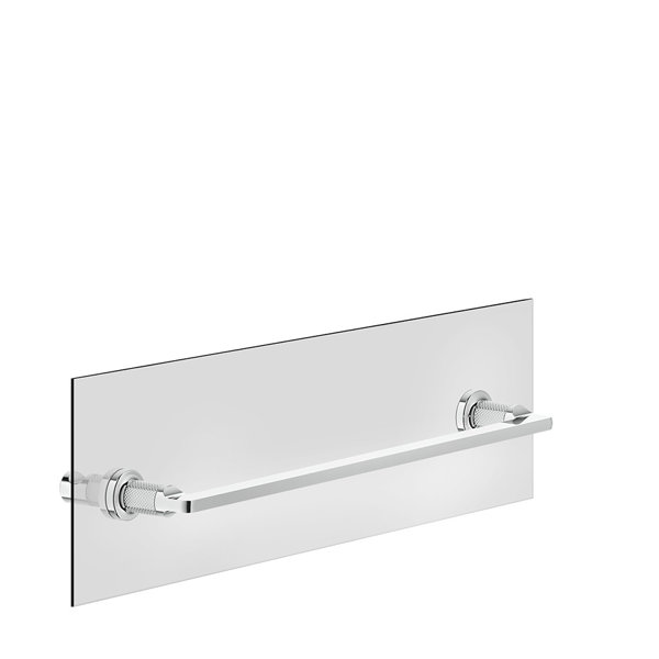 Gessi Inciso towel rail 450 mm, mounting on glass wall , 58615