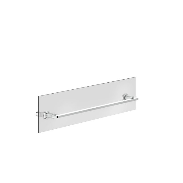 Gessi Inciso towel rail 600 mm, mounting on glass wall, 58617