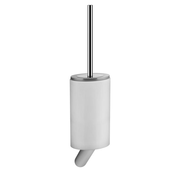 Gessi Ovale, toilet brush set for wall mounting, white, 25621