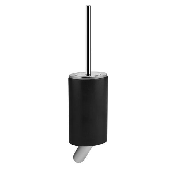 Gessi Ovale, toilet brush set for wall mounting, black, 25630