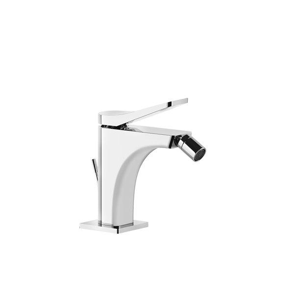 Gessi Rilievo, single-lever bidet mixer S-version (D32 mm), with 1 1/4 waste, 114 mm projection, 59007