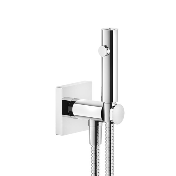 Gessi Rilievo, hygienic shut-off hand shower, 1/2 wall connection elbow with bracket, not intrinsically safe, 59153