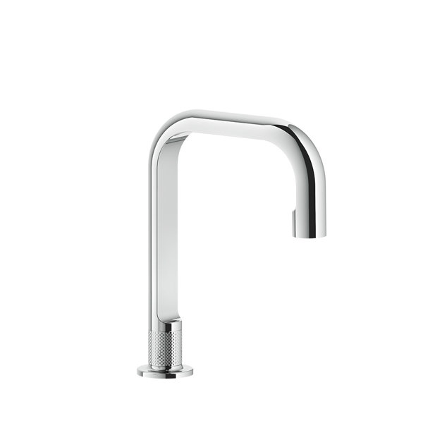 Gessi Inciso-, touch-free, electronically controlled basin spout, integrated sensor on aerator, 164mm projection, 58023