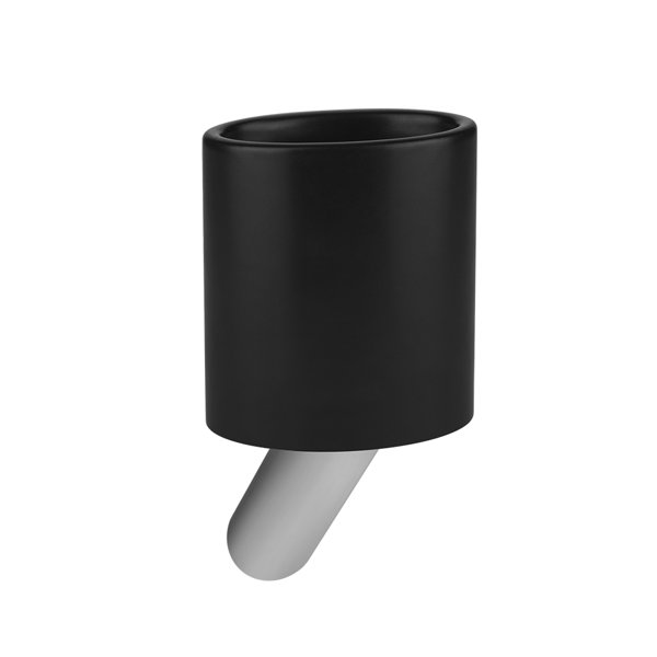 Gessi Ovals, wall glass holder, cup black, 25618