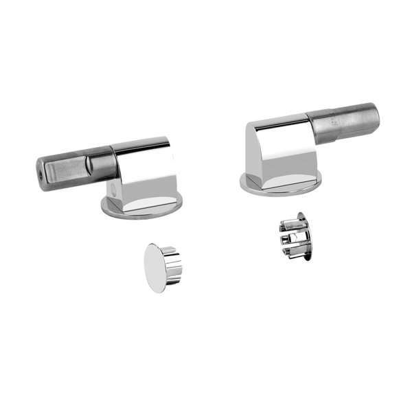 Gessi 316 hinges with soft close and side caps for wall WC, 37584