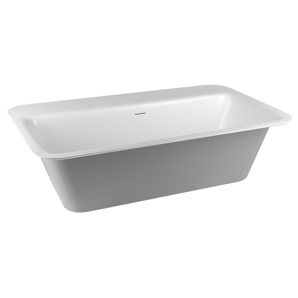 Gessi bathtub Rettangolo, Cristalplant (matt white), RAL9005, 1800x950mm, 37592800