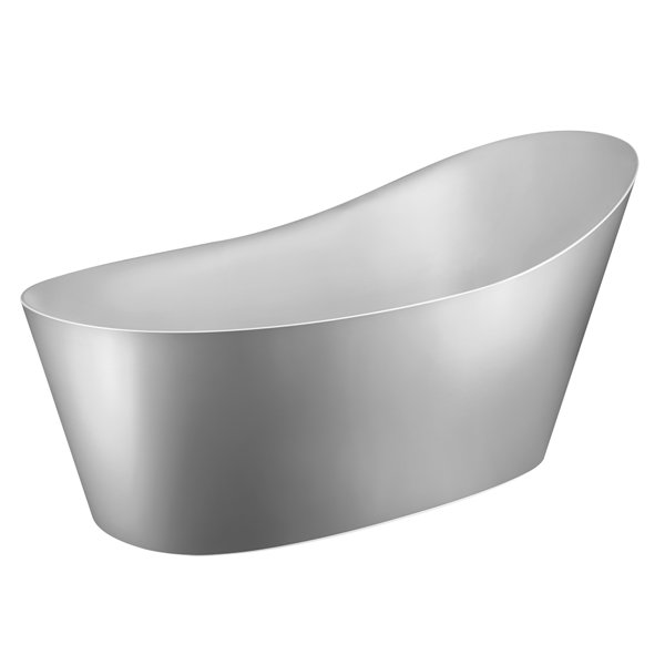 Gessi bathtub Cono, Cristalplant (matt white), RAL9005,1800x850mm, 45923800