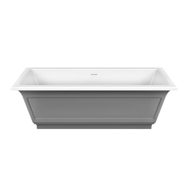 Gessi bathtub Eleganza, Cristalplant (matt white), RAL9005, 1800x850mm, 46717800