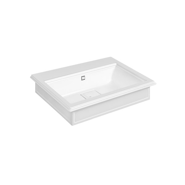 Gessi Eleganza washbasin, 700 x 522mm, Cristalplant (matt white), 46811521