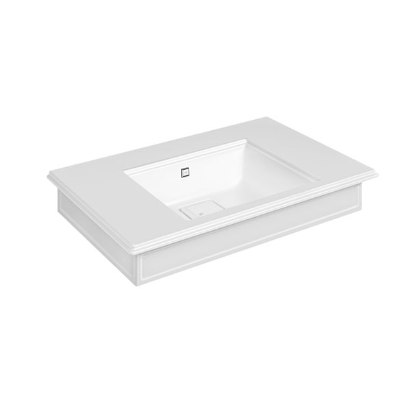 Gessi Eleganza washbasin, 900 x 522mm, Cristalplant (matt white), 46813521