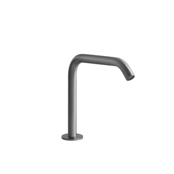 Gessi 316 Flessa washbasin pedestal spout with 1/2 connection, height=160 mm x projection 156 mm, 54091