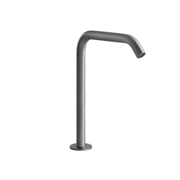 Gessi 316 Flessa washbasin pedestal spout with 1/2 connection, height=160 mm x projection 156 mm, 54093