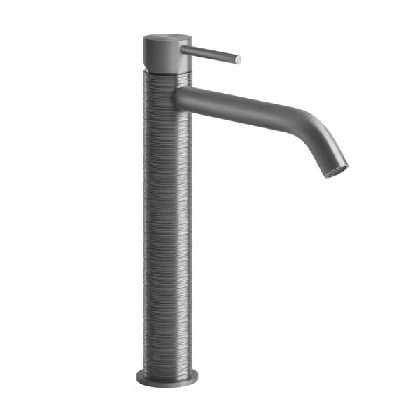 Gessi 316 Trame single-lever basin mixer, higher version 228 mm, projection 156 mm, 54306