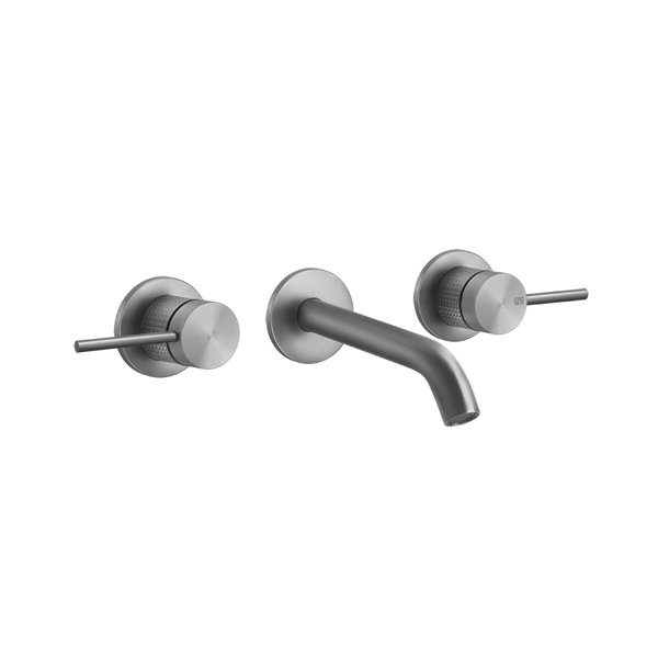 Gessi 316 Cesello ready-to-install set, for 2-handle wall-mounted washbasin mixer, fixed spout, spout 146-126 mm, without drain set, 54492