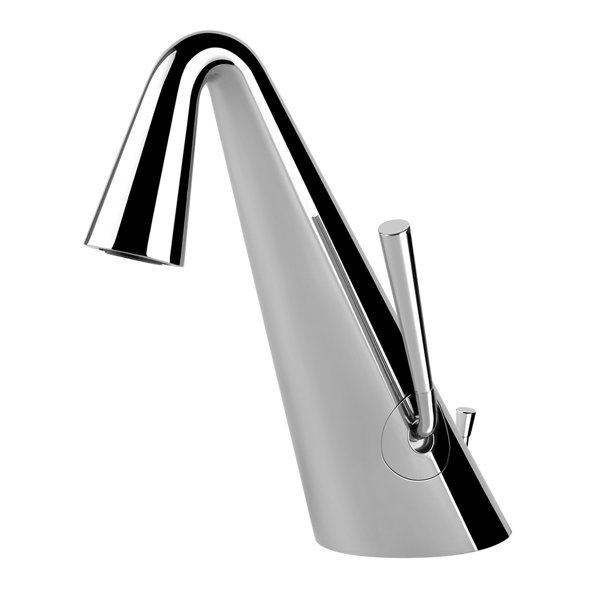 Gessi Cono single-lever basin mixer, with 1 1/4 waste, 122 mm projection, 45002