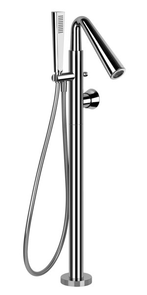 Gessi Cono ready-mount set, for free-standing bath mixer, with hand shower, 45028