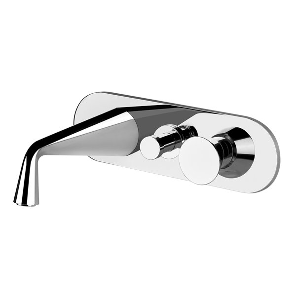 Gessi Cono ready-mount set for single lever bath mixer, fixed bath spout and 2-way diverter, 45036