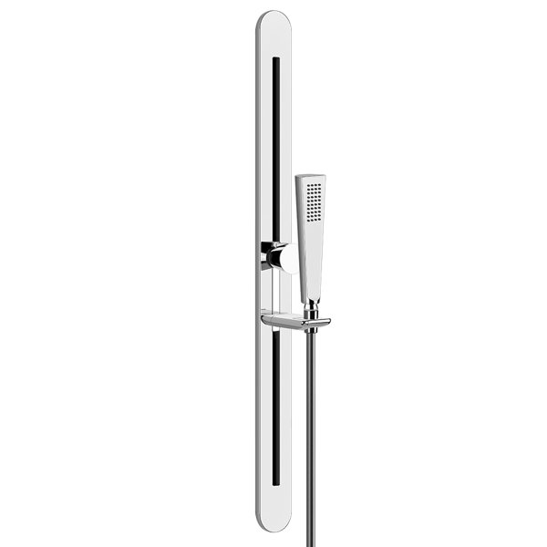 Gessi Cono shower bar set with anti-limestone hand shower 1-jet type and shower hose 1.50 m, 45145