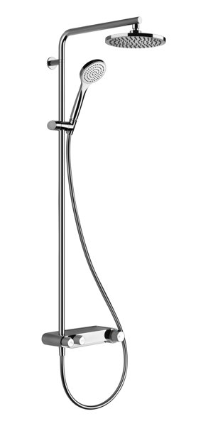 Gessi Emporio Via Manzoni exposed thermostatic shower mixer, concealed 1/2 connections, for anti-lim...