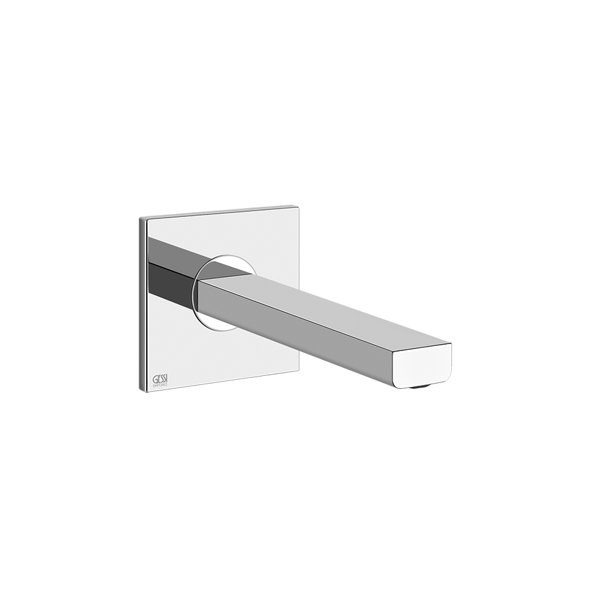 Gessi Emporio Via Manzoni wall-mounted washbasin spout, with 1/2 connection, for separate single-lever mixer, 147 mm projection, 38701