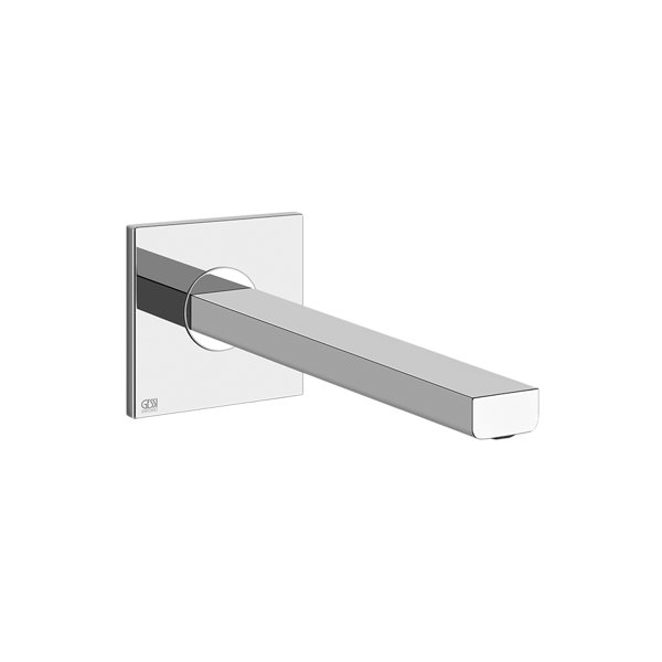 Gessi Emporio Via Manzoni wall spout, with 1/2 connection, for separate single lever mixer, projection 208 mm, 38707