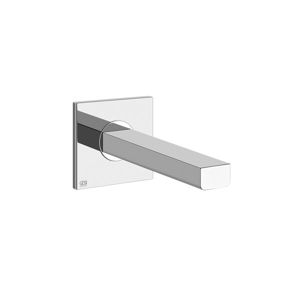 Gessi Emporio Via Manzoni wall-mounted bath spout for separate single lever mixer, projection 187 mm, 38725