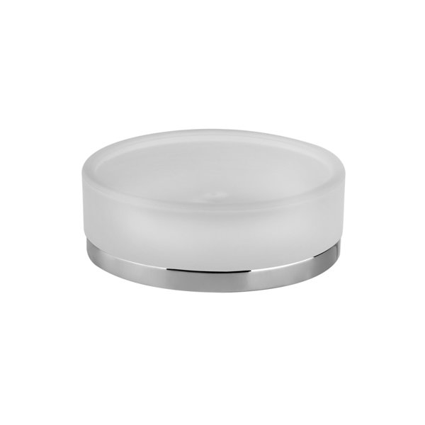 Gessi Emporio soap holder, stand version, satin glass dish, 38827