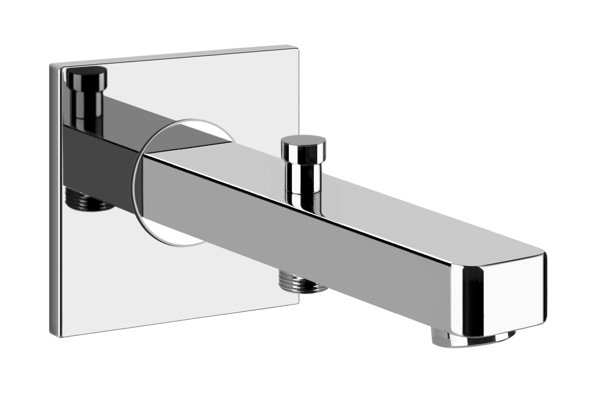 Gessi Emporio Corso Venezia, wall-mounted bath spout for separate single-lever mixer, with diverter, 47205031