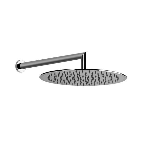 Gessi Emporio anti-limestone shower head round, diameter 300mm with joint and wall arm, length 347mm...