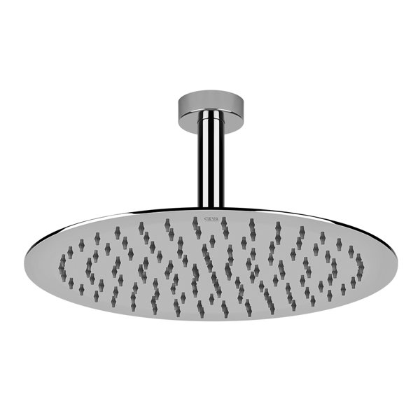 Gessi Emporio anti-limestone shower head round, diameter 300 mm, with joint and ceiling arm, height ...