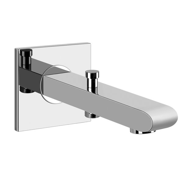 Gessi Emporio Via Solferino wall-mounted bath spout 1/2, automatic bath/shower diverter, projection ...