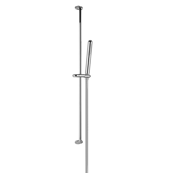 Gessi Goccia shower rail, with anti-limestone hand shower and hose, horizontal or vertical installat...