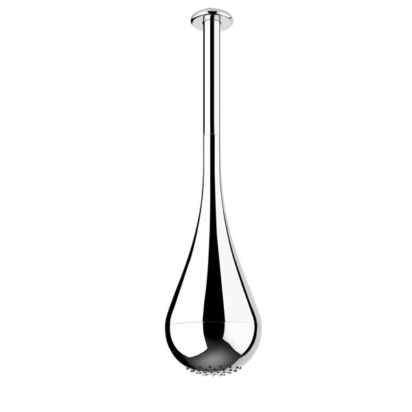 Gessi Goccia anti-limestone overhead shower, with personalized length, 1/2 connection, 33753