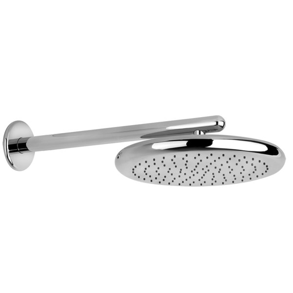 Gessi Goccia anti-limestone overhead shower D334 mm, with joint and wall bracket, 1/2 connection, 33756