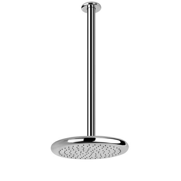 Gessi Goccia anti-limestone overhead shower D334 mm, with joint and ceiling arm, with personalized l...