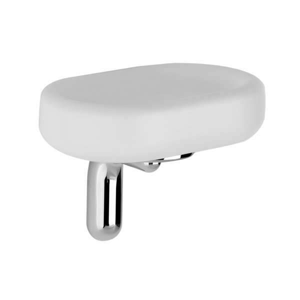 Gessi Goccia soap holder for wall mounting, dish in GRES white, 38001