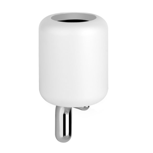 Gessi Goccia wall glass holder, tumbler in GRES white, 38007