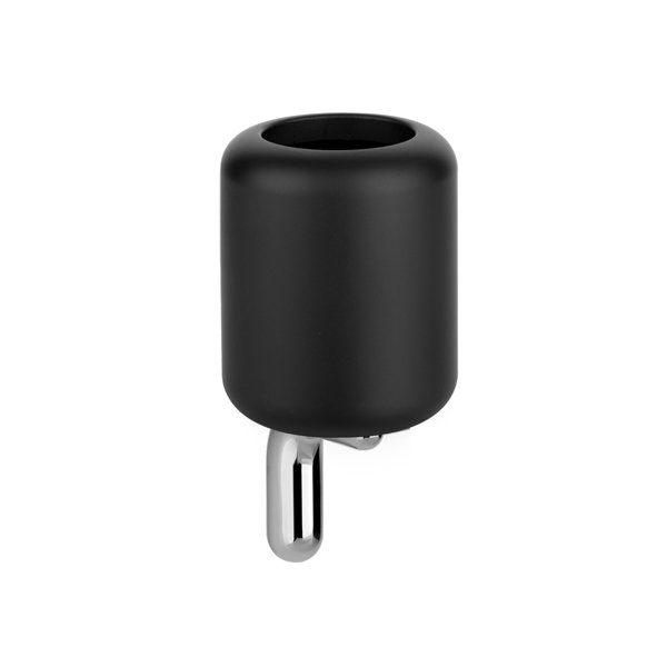 Gessi Goccia wall glass holder, tumbler in GRES black, 38008