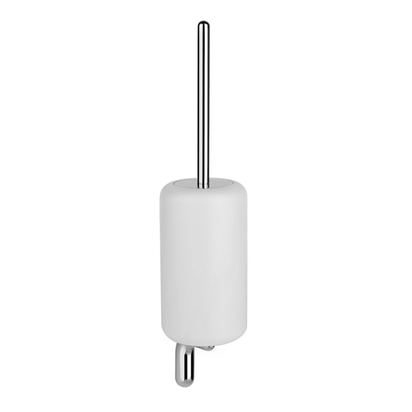 Gessi Goccia toilet brush set for wall mounting, container in GRES white, 38019