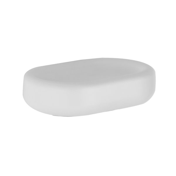 Gessi Goccia soap holder stand version, dish in GRES white, 38025