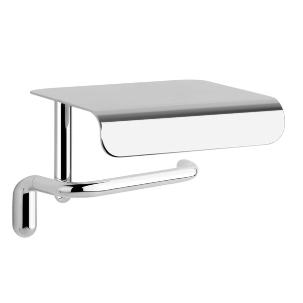 Gessi Goccia toilet roll holder with lid, wall mounted, 38049