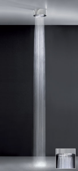 Gessi Segni, overhead shower Tondo version 90 mm for ceiling mounting, 33035238