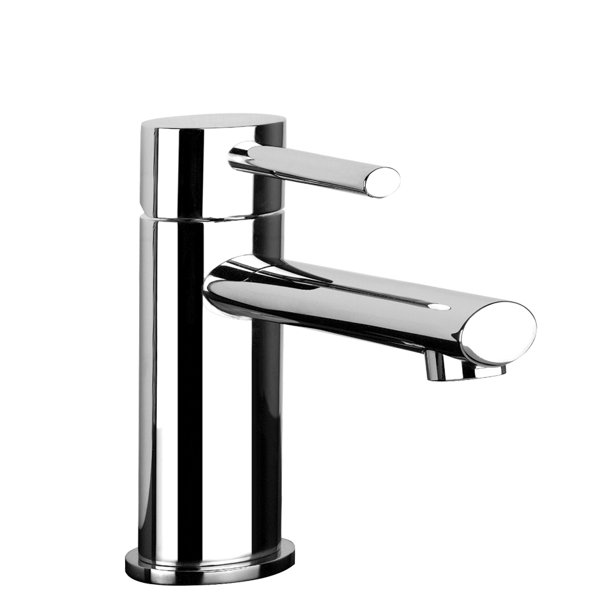 Gessi Ovale, single-lever basin mixer, without pop-up waste, 120 mm projection, 23002