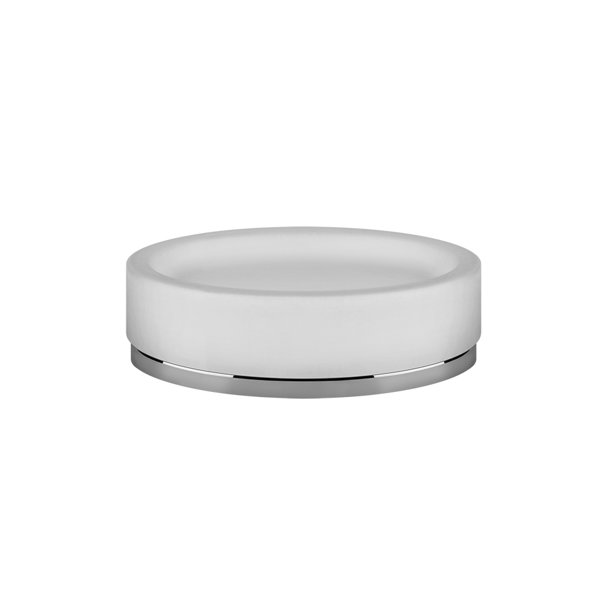 Gessi Ovale, soap holder stand version, round, storage surface white, 25327