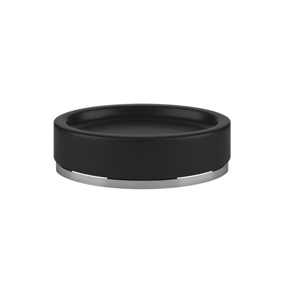 Gessi Ovale, soap holder stand version, round, shelf black, 25336