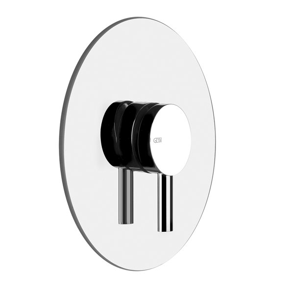 Gessi Ovale, ready-mounted set, for concealed mixer, 1 outlet on top, 44702