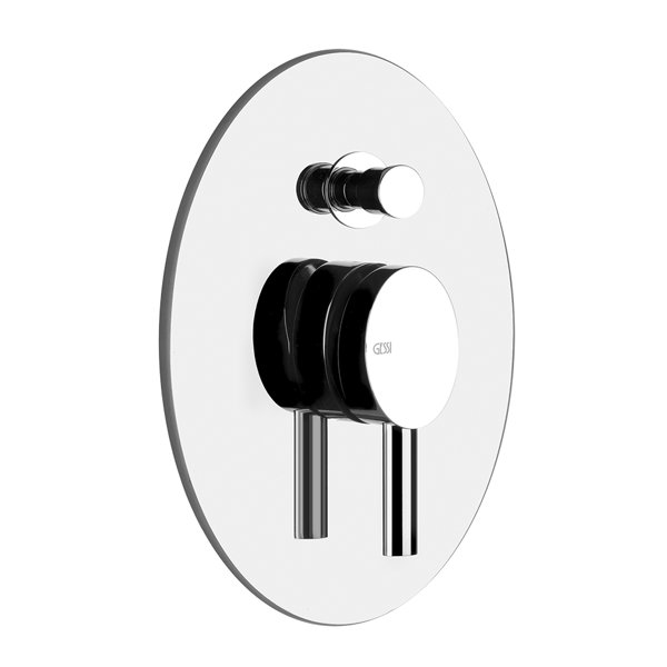 Gessi Ovale, ready-mounted set, bath/shower for concealed mixer, automatic diverter 2 ways, 44704